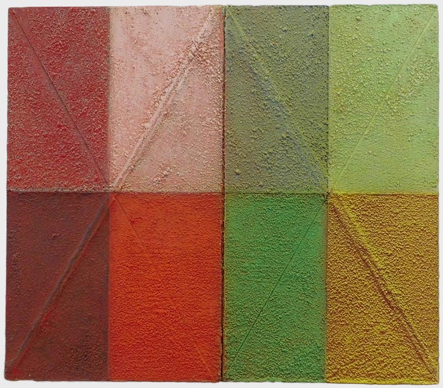 Erhard Joseph Ölfarbe und Pigmente auf gebrochener Hartfaserplatte 30 x 20, 2011 - 13